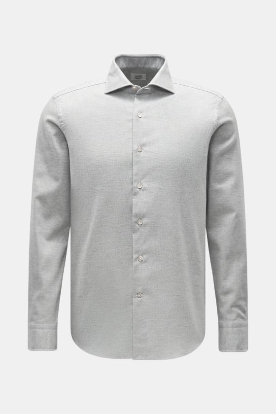 Gherardi Casual Hemd Haifisch-Kragen hellgrau meliert Gherardi Casual Hemd Haifisch-Kragen hellgrau meliert