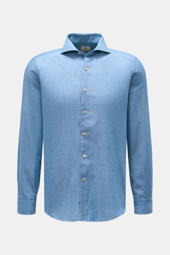 Gherardi Casual Hemd Haifisch-Kragen rauchblau Gherardi Casual Hemd Haifisch-Kragen rauchblau