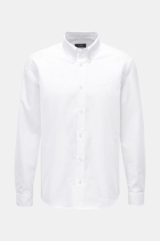 A.P.C. Oxford-Hemd 'Greg' Button-Down-Kragen weiß A.P.C. Oxford-Hemd 'Greg' Button-Down-Kragen weiß