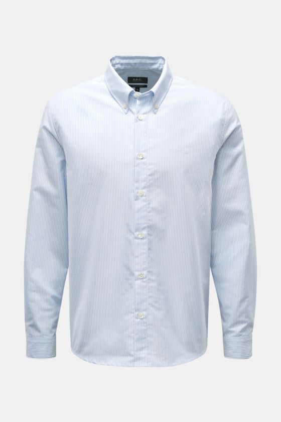 A.P.C. Oxford-Hemd 'Greg' Button-Down-Kragen hellblau/weiß gestreift A.P.C. Oxford-Hemd 'Greg' Button-Down-Kragen hellblau/weiß gestreift
