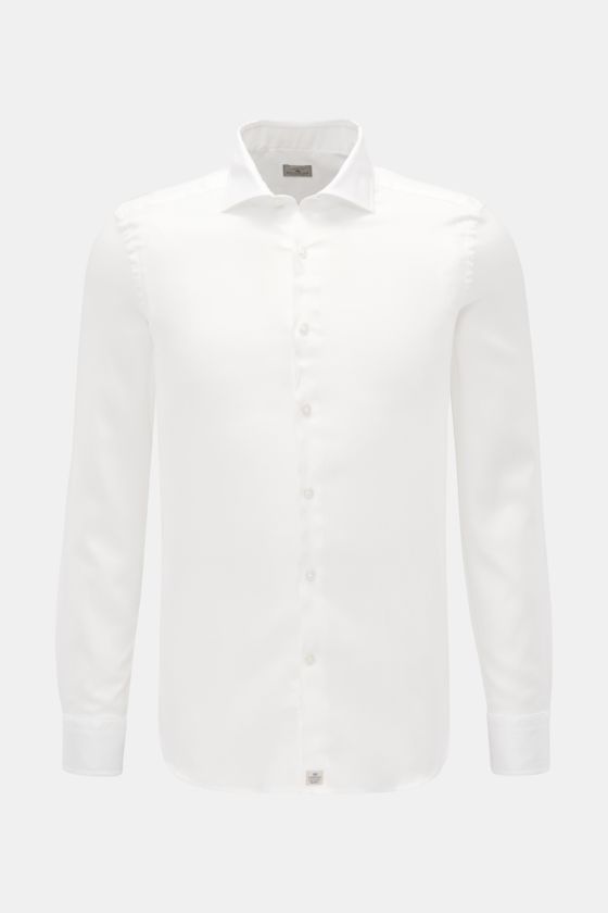 Sonrisa Piqué-Hemd Haifisch-Kragen weiß Sonrisa Piqué-Hemd Haifisch-Kragen weiß