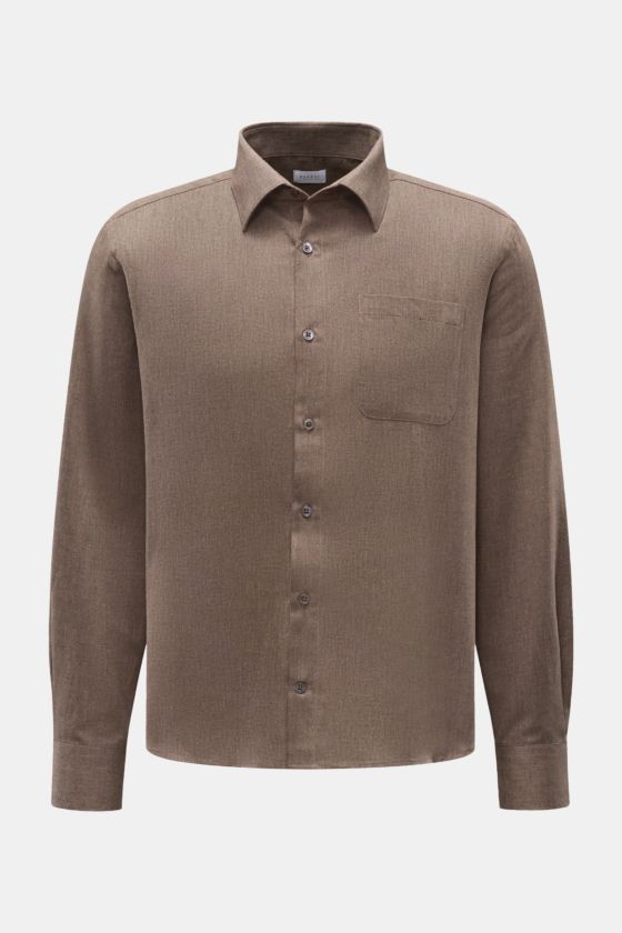 04651/ A trip in a bag Casual Hemd 'Rustic Shirt' Kent-Kragen braun 04651/ A trip in a bag Casual Hemd 'Rustic Shirt' Kent-Kragen braun