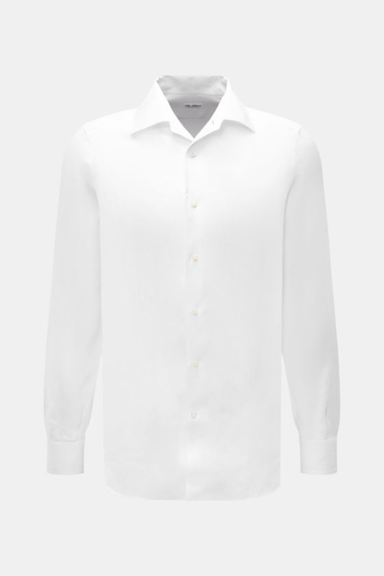 Eddy Monetti Leinenhemd Haifisch-Kragen weiß Eddy Monetti Leinenhemd Haifisch-Kragen weiß