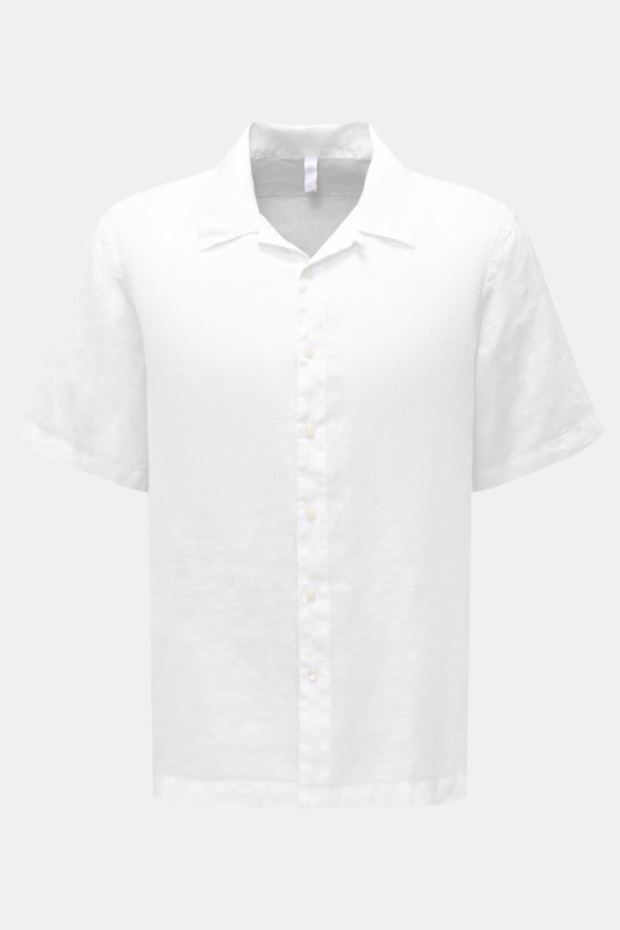 04651/ A trip in a bag Leinen Kurzarmhemd 'Linen Cuba' Kubanischer Kragen weiß 04651/ A trip in a bag Leinen Kurzarmhemd 'Linen Cuba' Kubanischer Kragen weiß