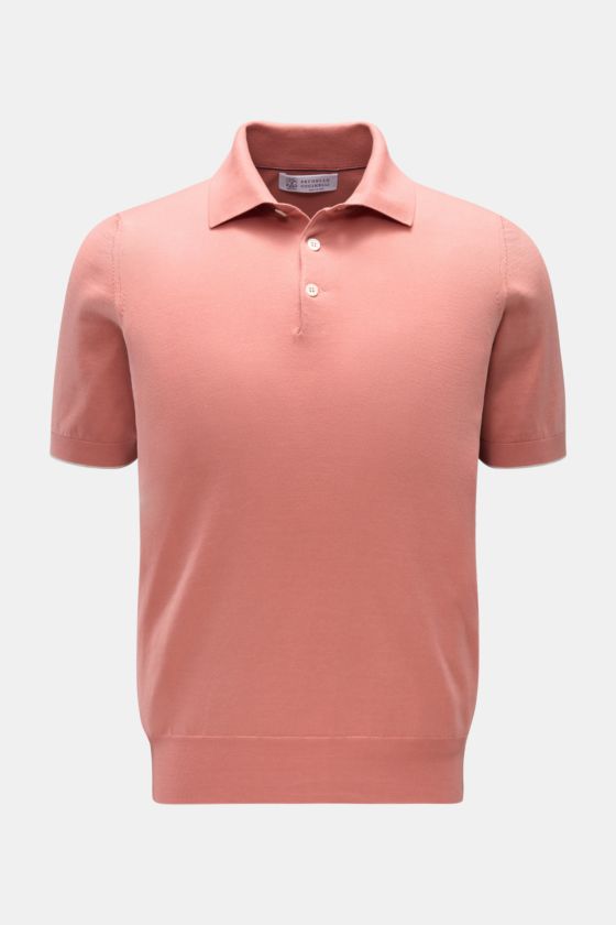 Brunello Cucinelli Kurzarm-Strickpolo rosé Brunello Cucinelli Kurzarm-Strickpolo rosé