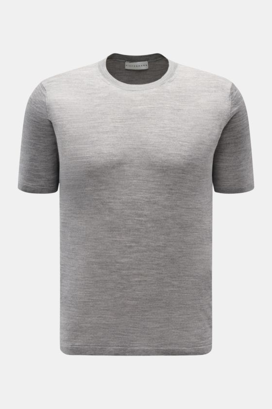 Kiefermann Merino Kurzarmpullover 'Georgs' grau meliert Kiefermann Merino Kurzarmpullover 'Georgs' grau meliert
