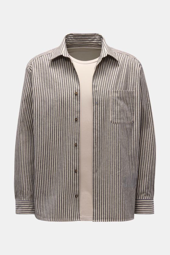 A.P.C. Overshirt 'Surchemis Malo' offwhite/anthrazit gestreift A.P.C. Overshirt 'Surchemis Malo' offwhite/anthrazit gestreift