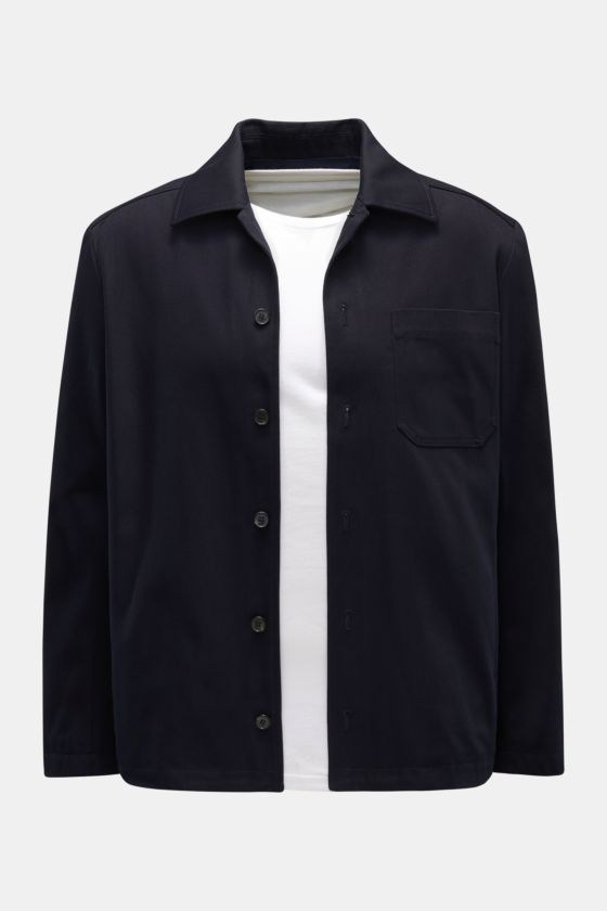 A.P.C. Overshirt 'Jeffray' navy A.P.C. Overshirt 'Jeffray' navy