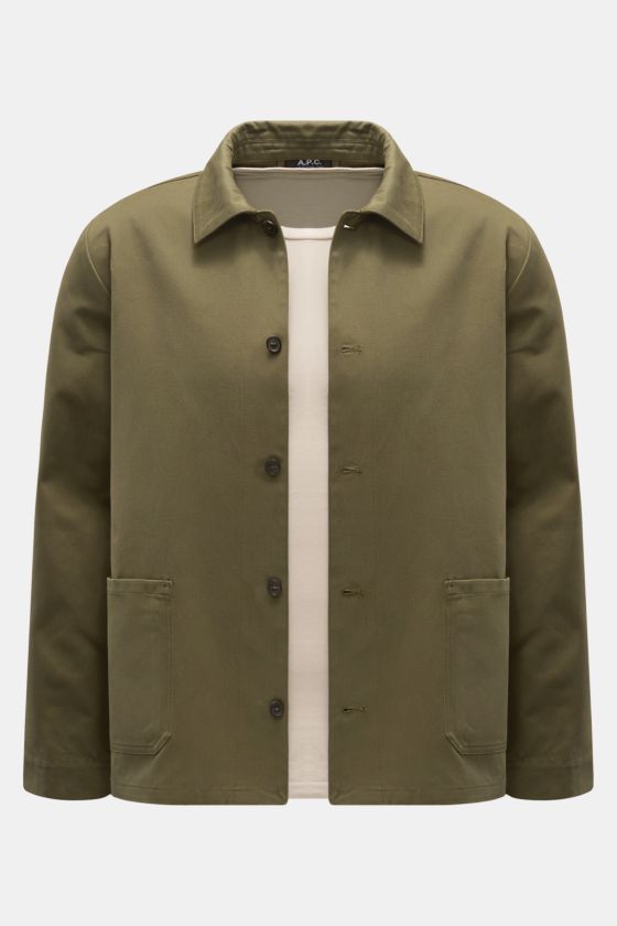 A.P.C. Overshirt 'Kerlouan Logo' oliv A.P.C. Overshirt 'Kerlouan Logo' oliv