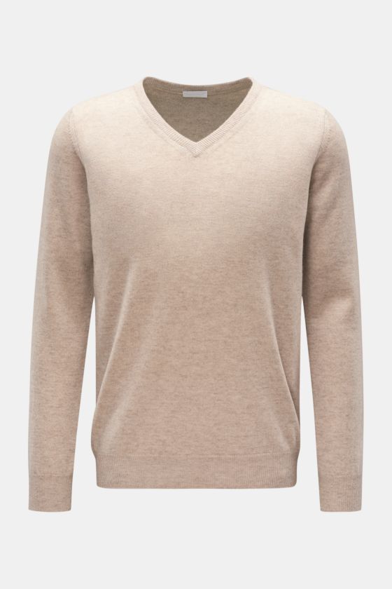 BRAUN Hamburg Essentials Cashmere V-Neck Pullover beige BRAUN Hamburg Essentials Cashmere V-Neck Pullover beige