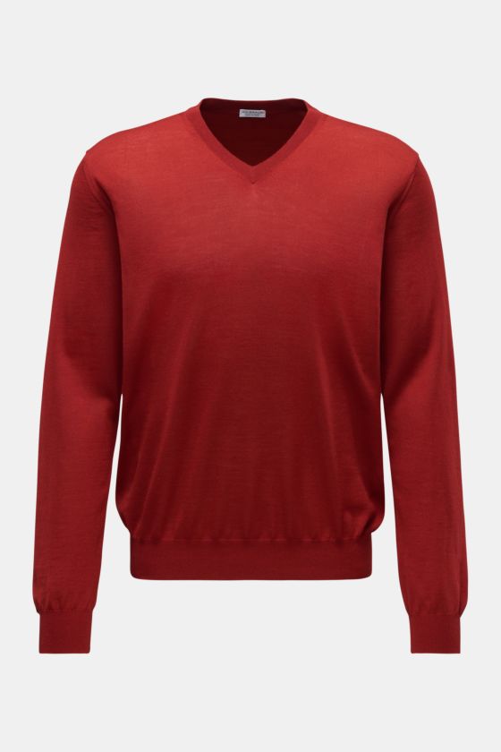 von Braun Feinstrick V-Neck Pullover rot von Braun Feinstrick V-Neck Pullover rot