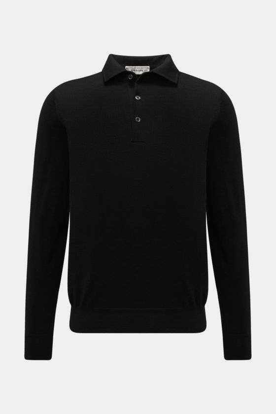 Filippo de Laurentiis Strickpolo schwarz Filippo de Laurentiis Strickpolo schwarz