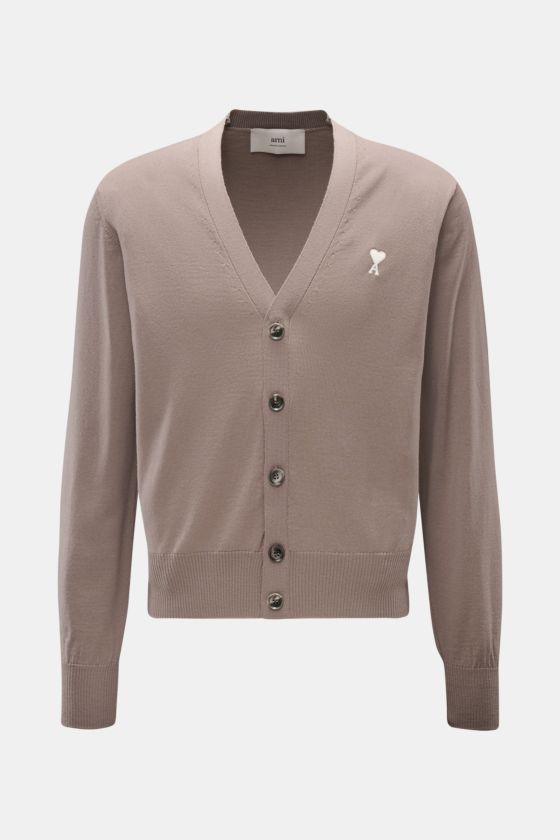Ami Paris Merino Cardigan graubraun Ami Paris Merino Cardigan graubraun