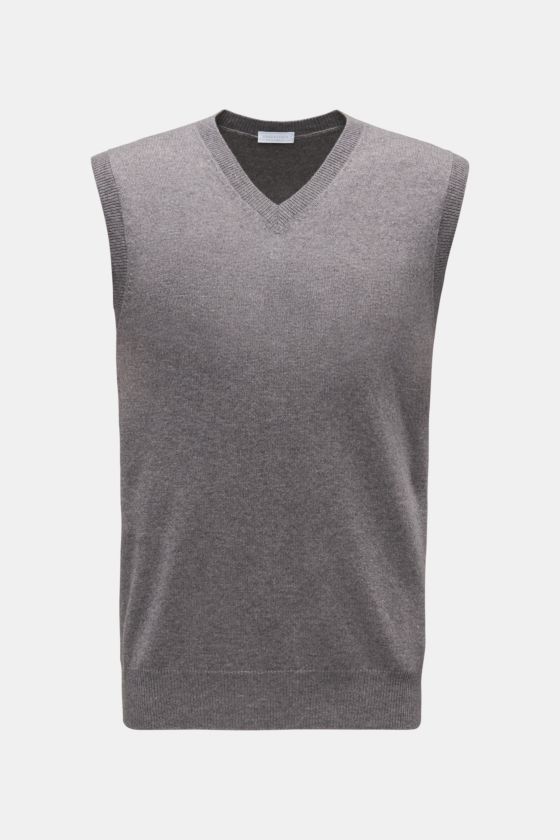 BRAUN Hamburg Essentials Cashmere V-Neck Pullunder grau BRAUN Hamburg Essentials Cashmere V-Neck Pullunder grau