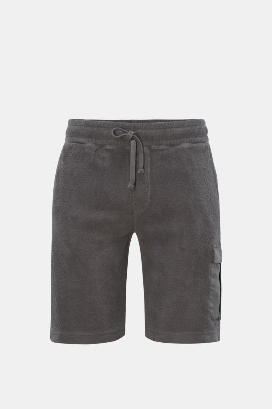 04651/ A trip in a bag Fleece-Cargo-Shorts 'Oyster' grau 04651/ A trip in a bag Fleece-Cargo-Shorts 'Oyster' grau