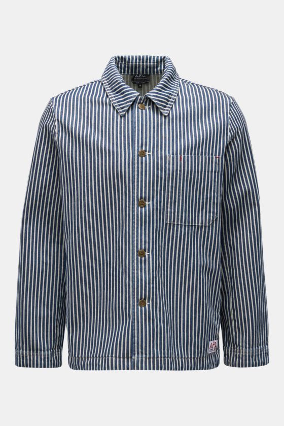 A.P.C. Jeansjacke 'Raphael' blau/offwhite gestreift A.P.C. Jeansjacke 'Raphael' blau/offwhite gestreift