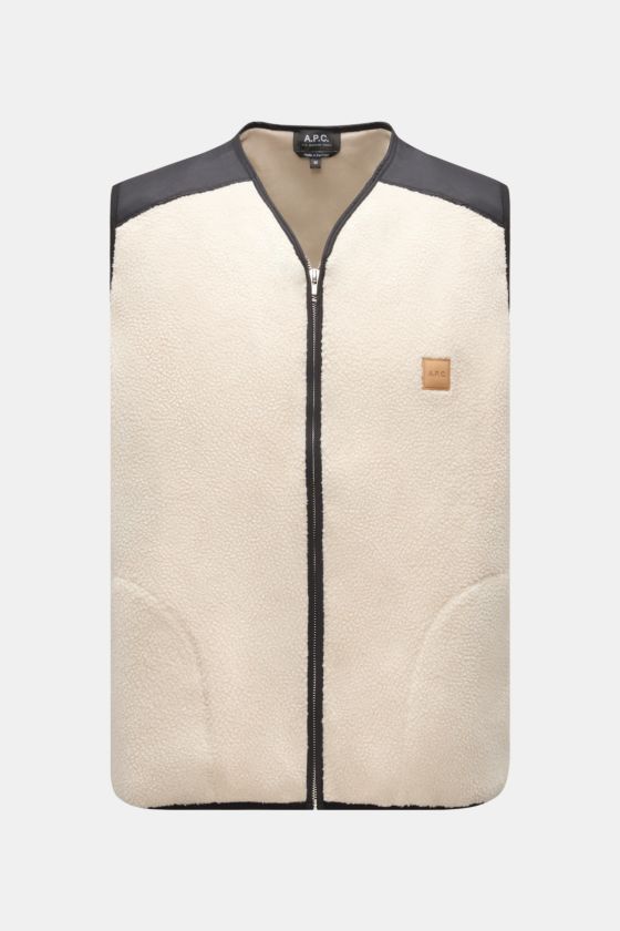 A.P.C. Fleeceweste 'Nate' creme A.P.C. Fleeceweste 'Nate' creme