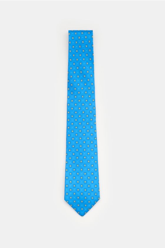 Borrelli Seidenkrawatte blau/gelb/weiß gemustert Borrelli Seidenkrawatte blau/gelb/weiß gemustert