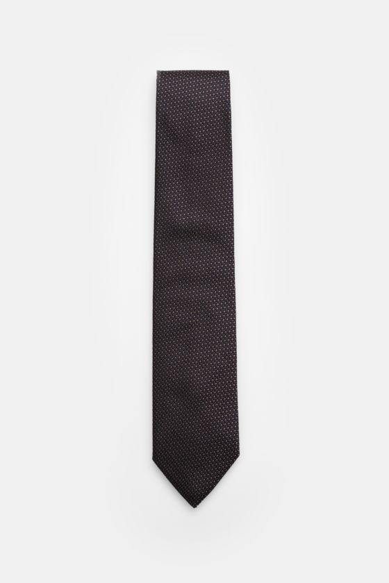 Zegna Seidenkrawatte schwarz/braun/dunkelblau gemustert Zegna Seidenkrawatte schwarz/braun/dunkelblau gemustert