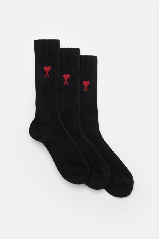 Ami Paris Strümpfe 3er-Set 'Ami de Cœur' schwarz Ami Paris Strümpfe 3er-Set 'Ami de Cœur' schwarz