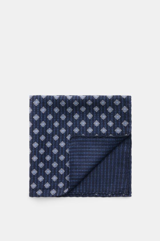 Brunello Cucinelli Seiden-Einstecktuch navy/blau gemustert Brunello Cucinelli Seiden-Einstecktuch navy/blau gemustert