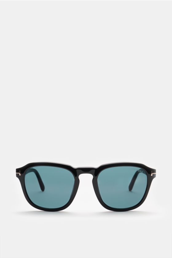 Tom Ford Sonnenbrille 'Avery' schwarz/rauchblau, eckig, Acetat-Rahmen, getönte Kunststoffgläser, 100% UV, frontal fotografiert, 14,5 cm breit. Tom Ford Sonnenbrille 'Avery' schwarz/rauchblau, eckig, Acetat-Rahmen, getönte Kunststoffgläser, 100% UV, frontal fotografiert, 14,5 cm breit.