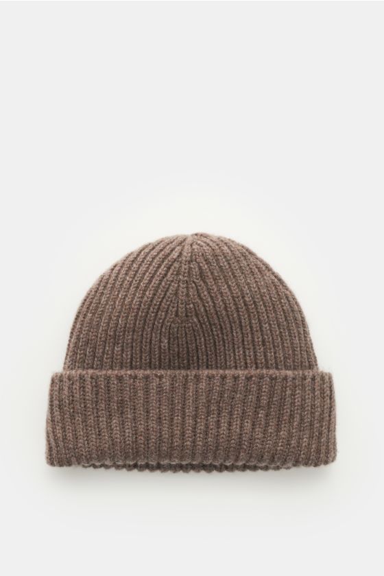 Fedeli Cashmere Mütze 'Alfredo' graubraun Fedeli Cashmere Mütze 'Alfredo' graubraun