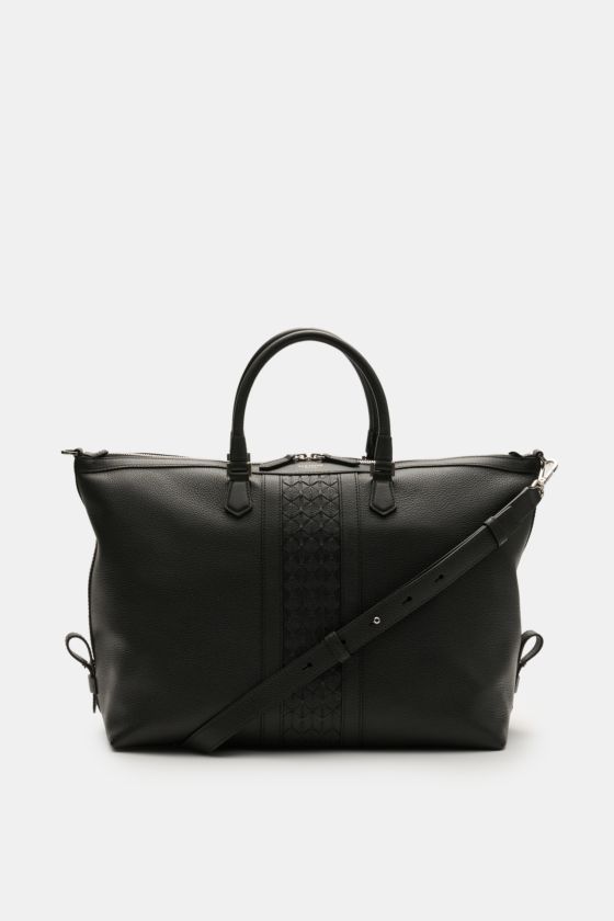 Serapian Shopper schwarz aus gewalktem Cashmere-Leder mit Mosaico-Stil, silberfarbener Hardware, Tragegriffen, Schultergurt, Front-Logoprägung, frontal fotografiert. Serapian Shopper schwarz aus gewalktem Cashmere-Leder mit Mosaico-Stil, silberfarbener Hardware, Tragegriffen, Schultergurt, Front-Logoprägung, frontal fotografiert.