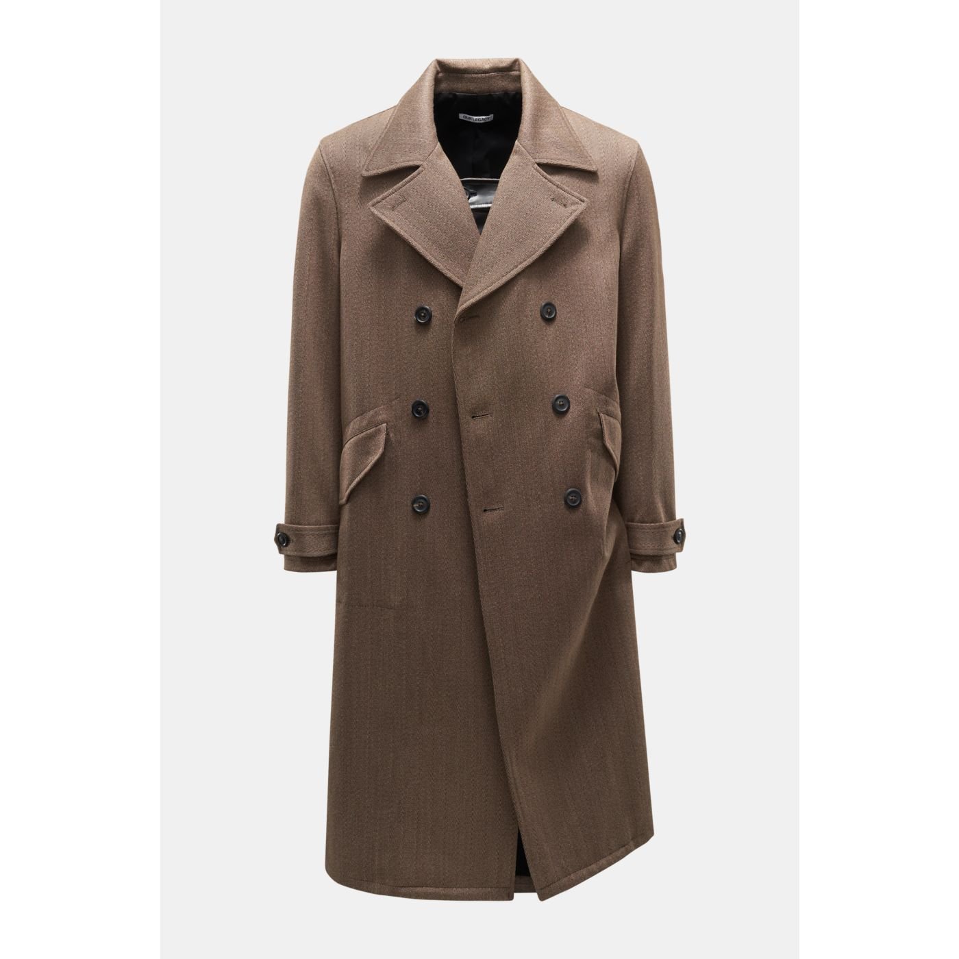 OUR LEGACY coat 'Long DB Buta Coat' grey-brown | BRAUN