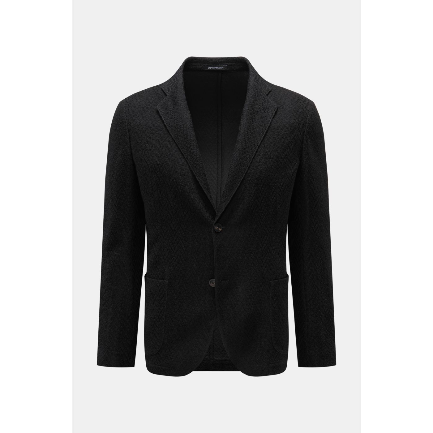 EMPORIO ARMANI knit blazer black | BRAUN Hamburg