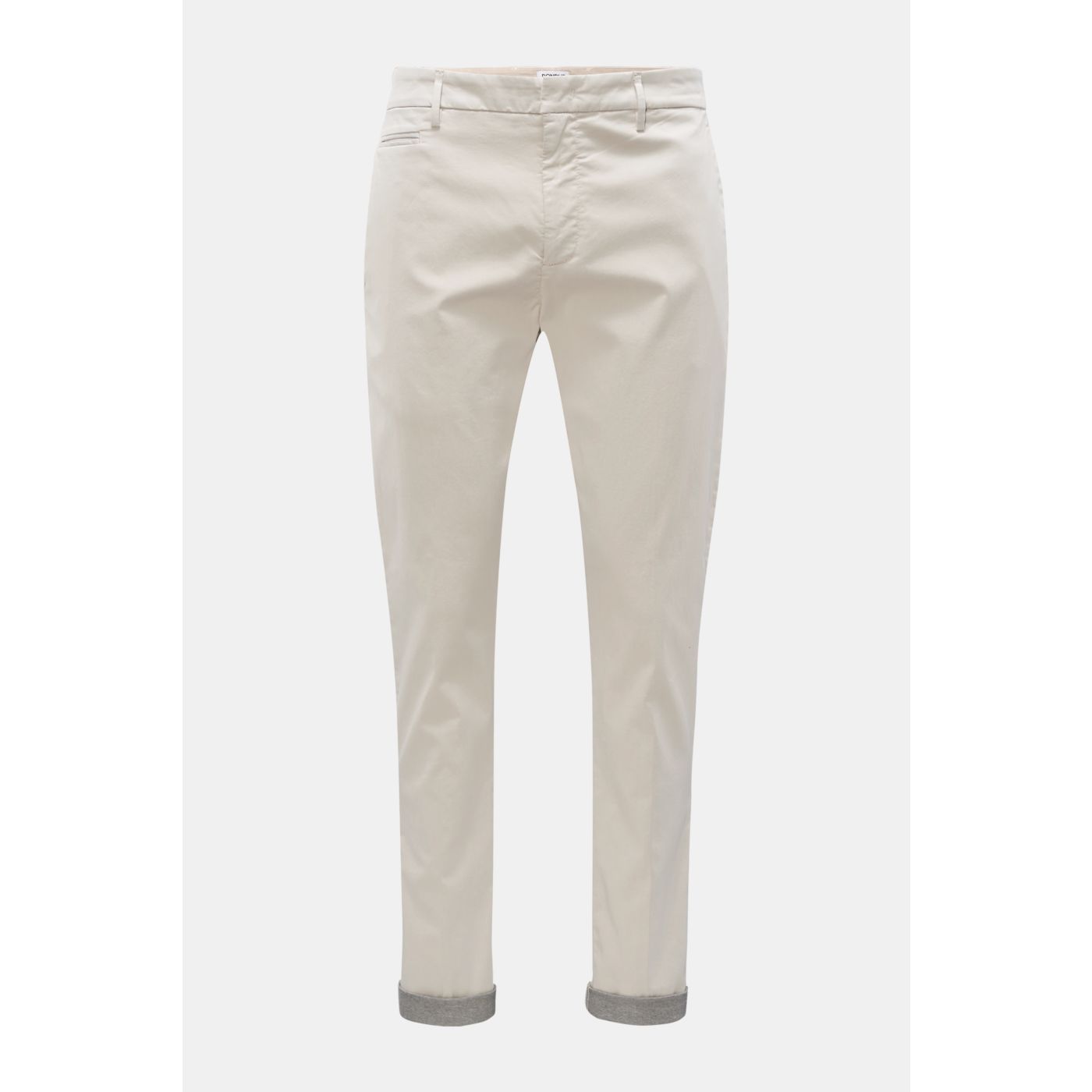 Dondup Beige Cotton Stretch Straight Chino Men Trouser Pants main image 0