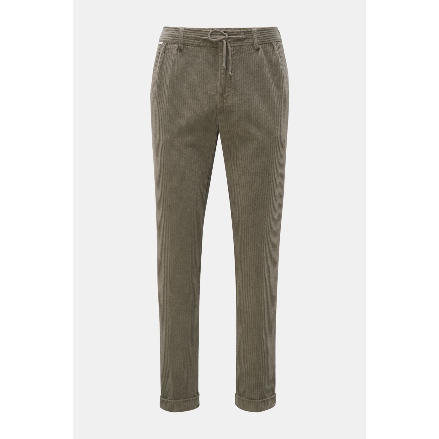 04651/ A TRIP IN A BAG Cord-Jogpants 'Oyster' graugrün | BRAUN Hamburg