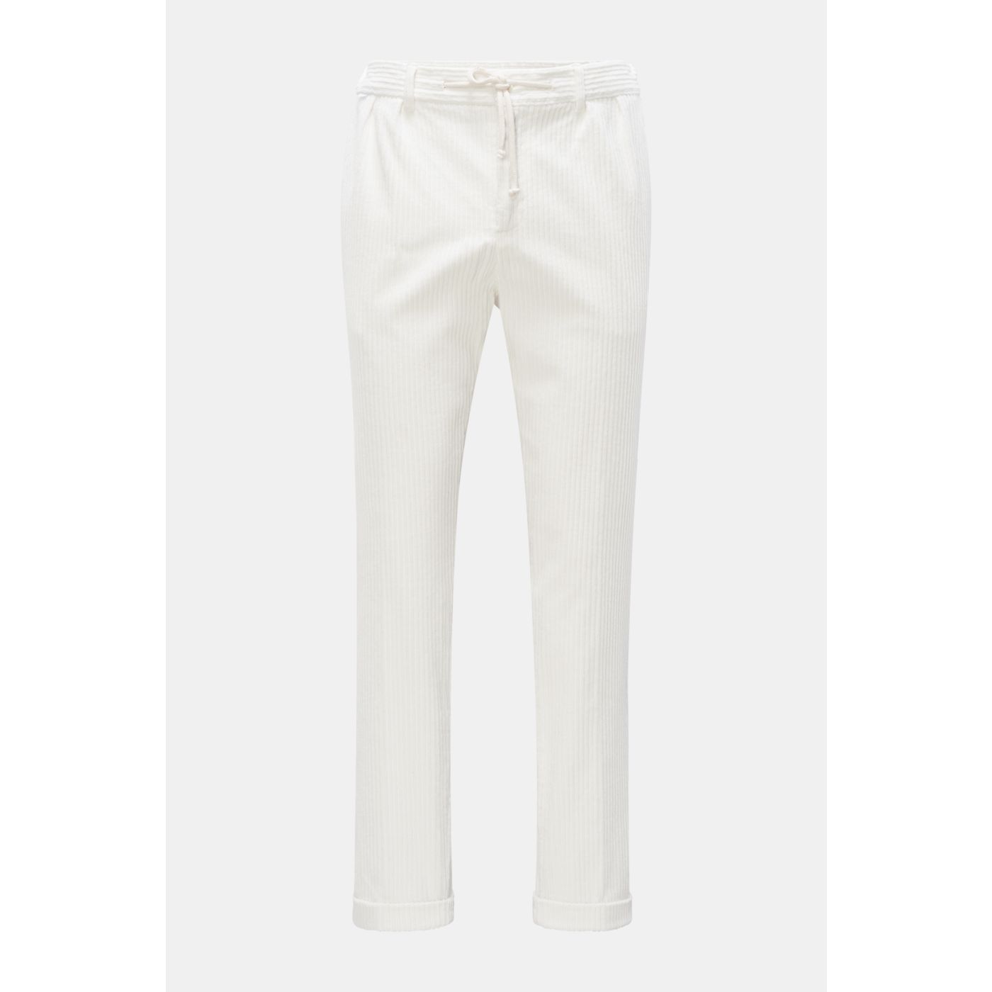 04651/ A TRIP IN A BAG Cord-Jogpants 'Oyster' weiß | BRAUN Hamburg