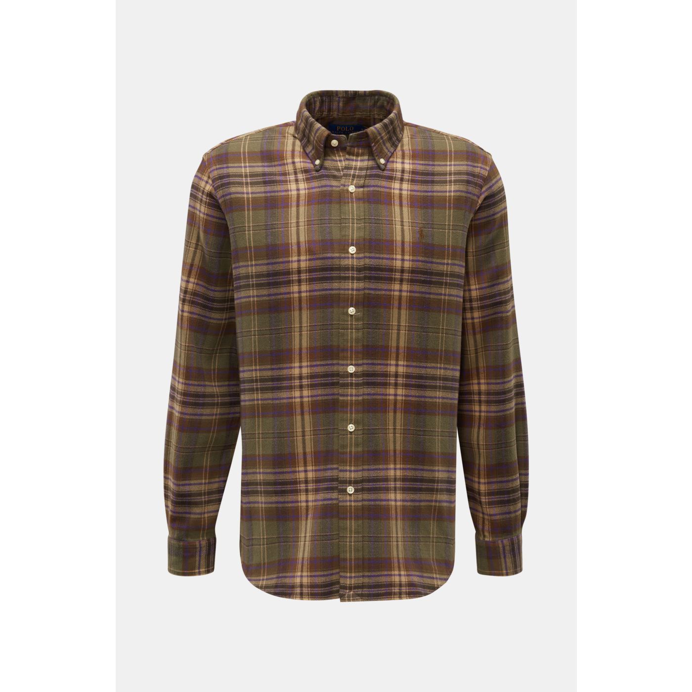 Seidensticker Twill Flanellhemd in Slim mit Button-Down-Kragen Karo (01