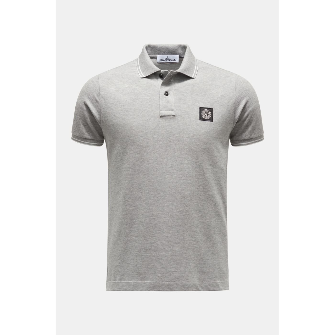 stone island polo shirt grey