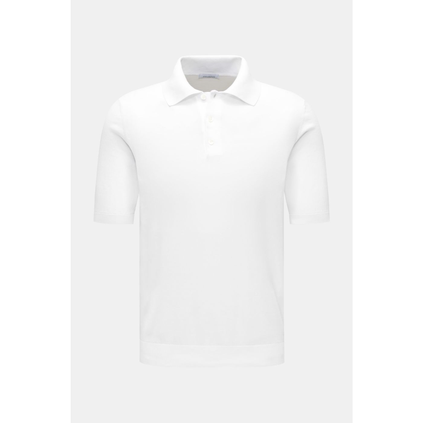MALO short sleeve knit polo white BRAUN Hamburg