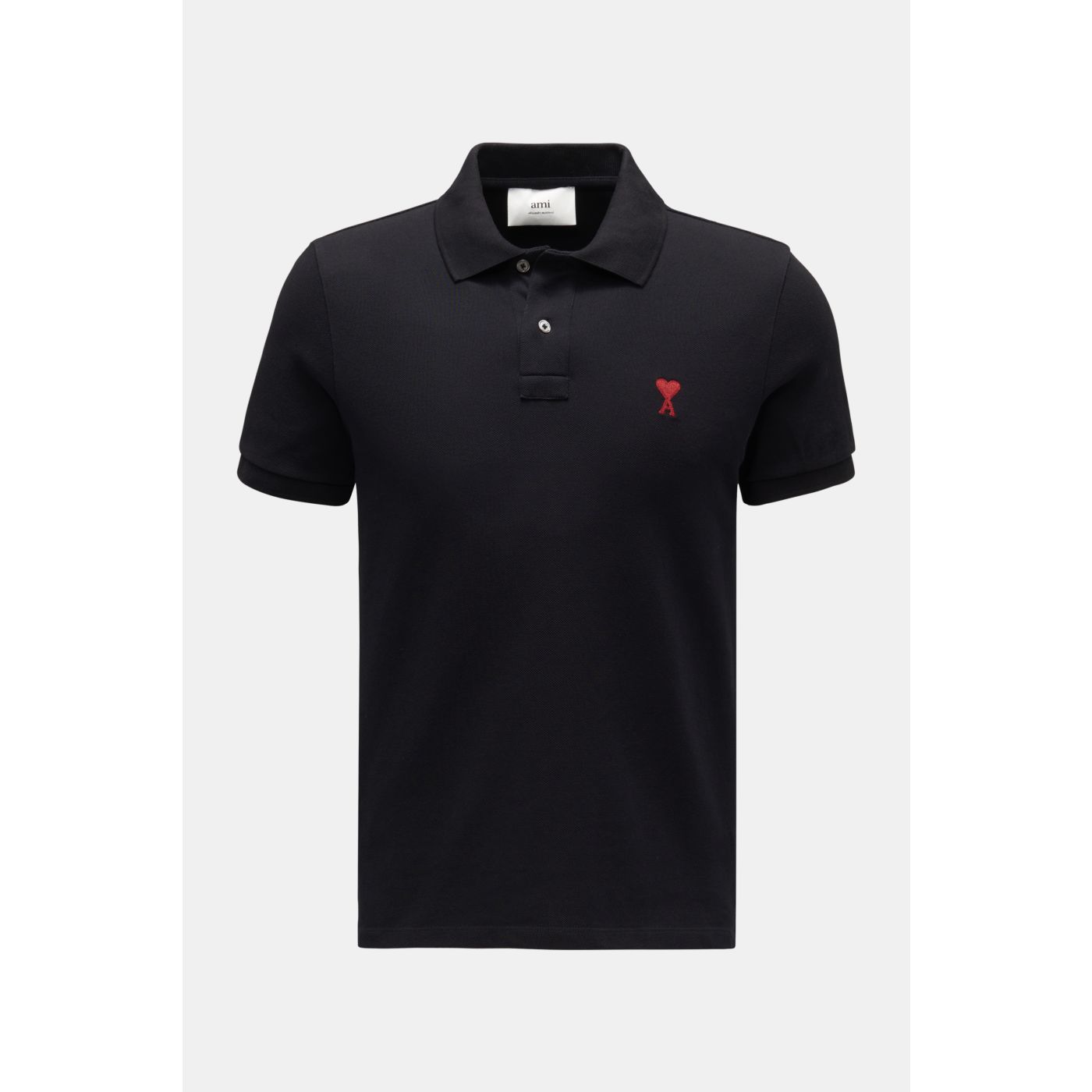 Ami Paris Men's Long Sleeved Polo Shirt Grey