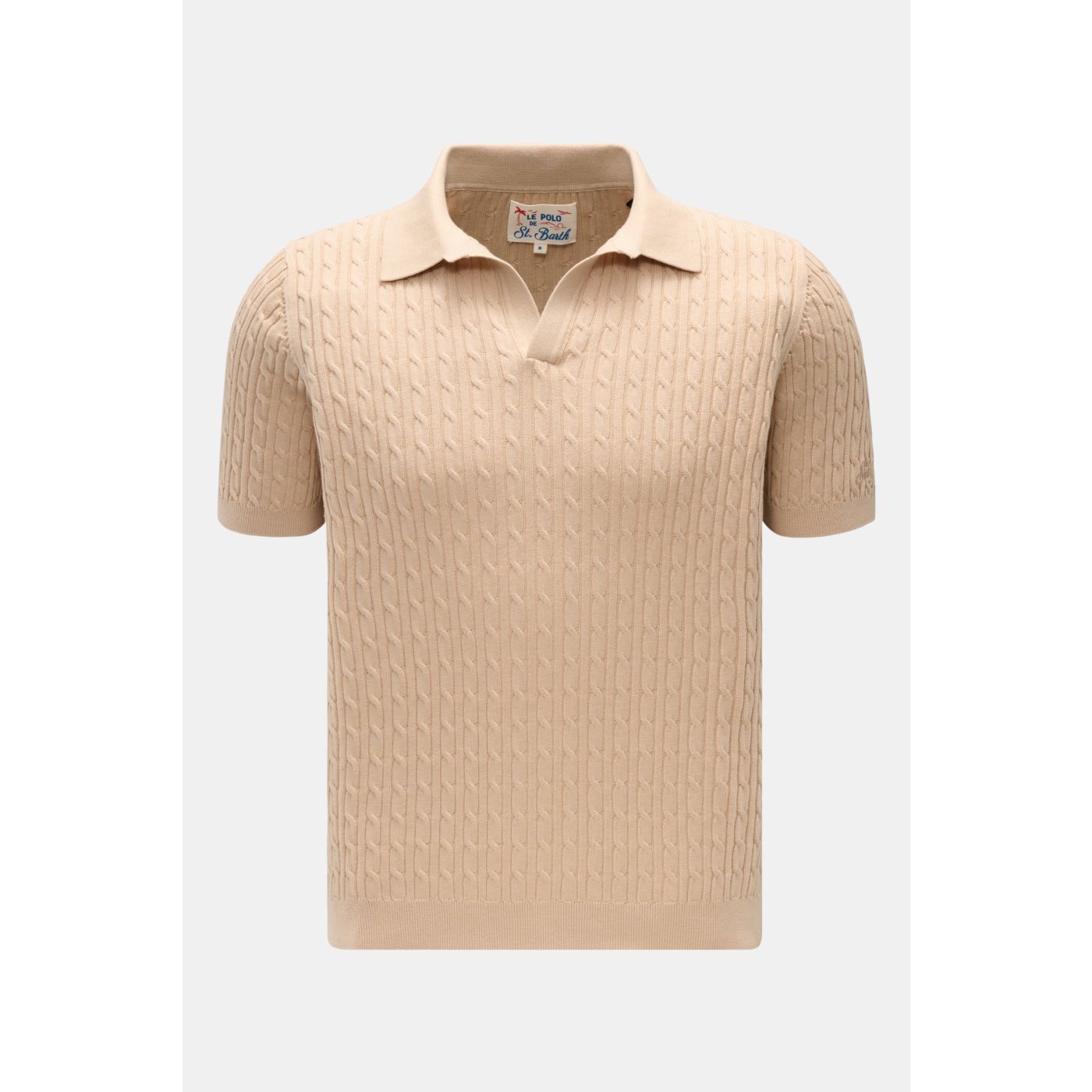MC2 SAINT BARTH short sleeve knit polo 'Sloan' beige | BRAUN Hamburg