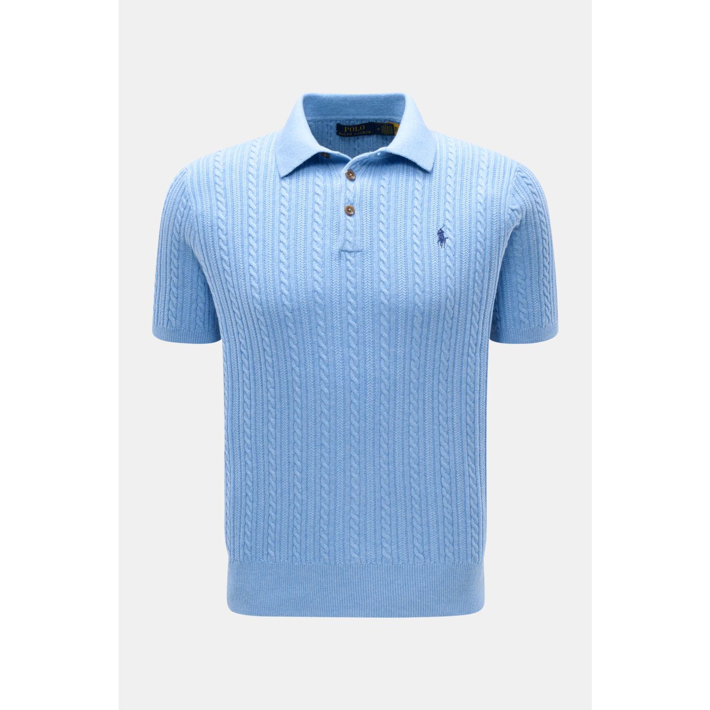 POLO RALPH LAUREN short sleeve knit polo light blue | BRAUN Hamburg