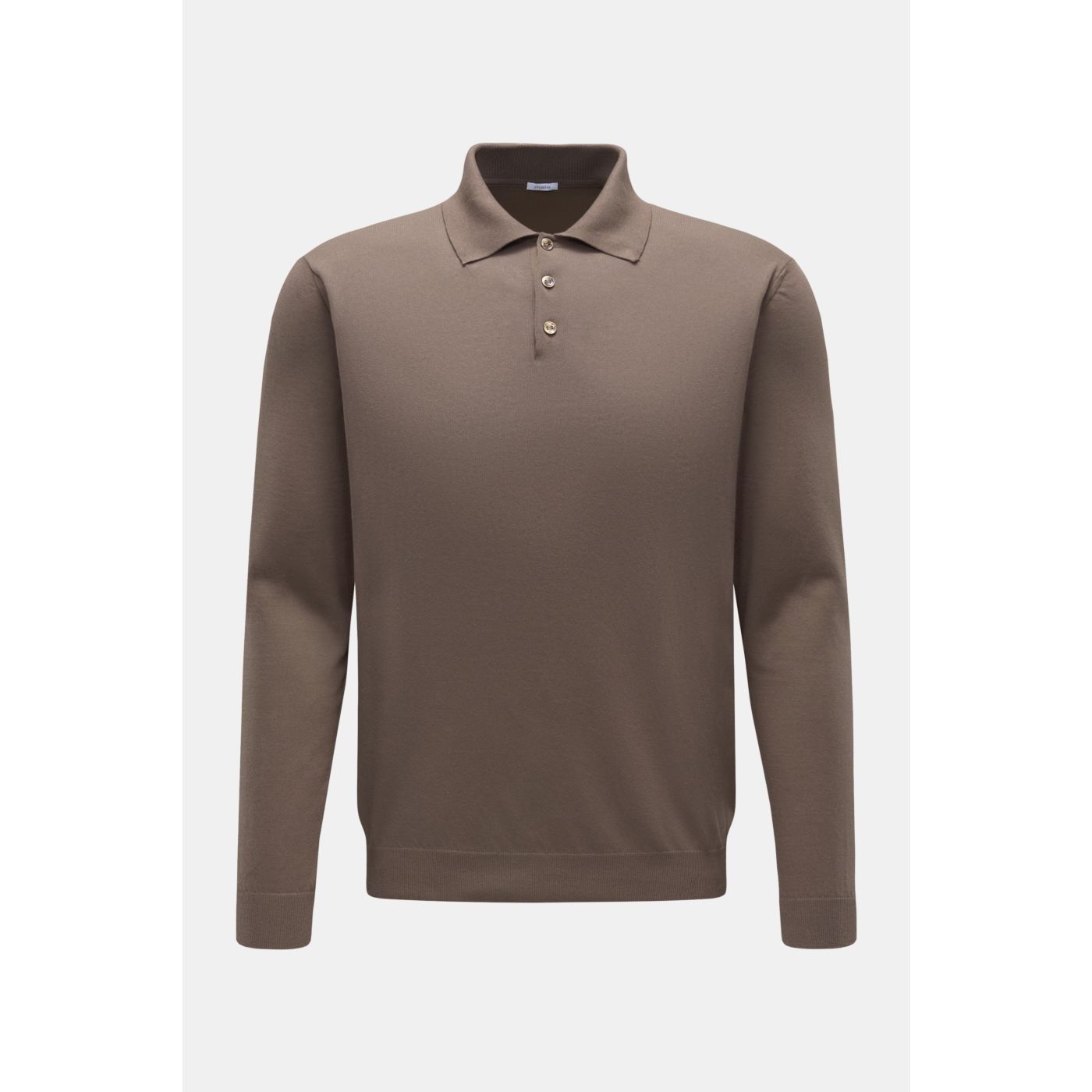 MALO Feinstrickpolo graubraun BRAUN Hamburg