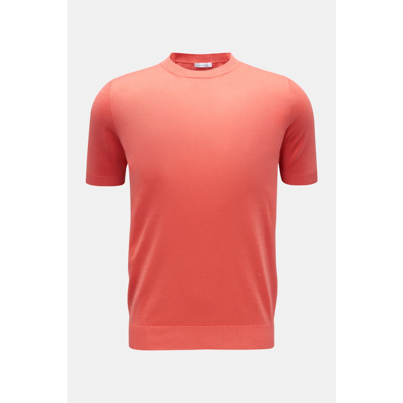 MALO Feinstrick RundhalsKurzarmpullover koralle BRAUN Hamburg