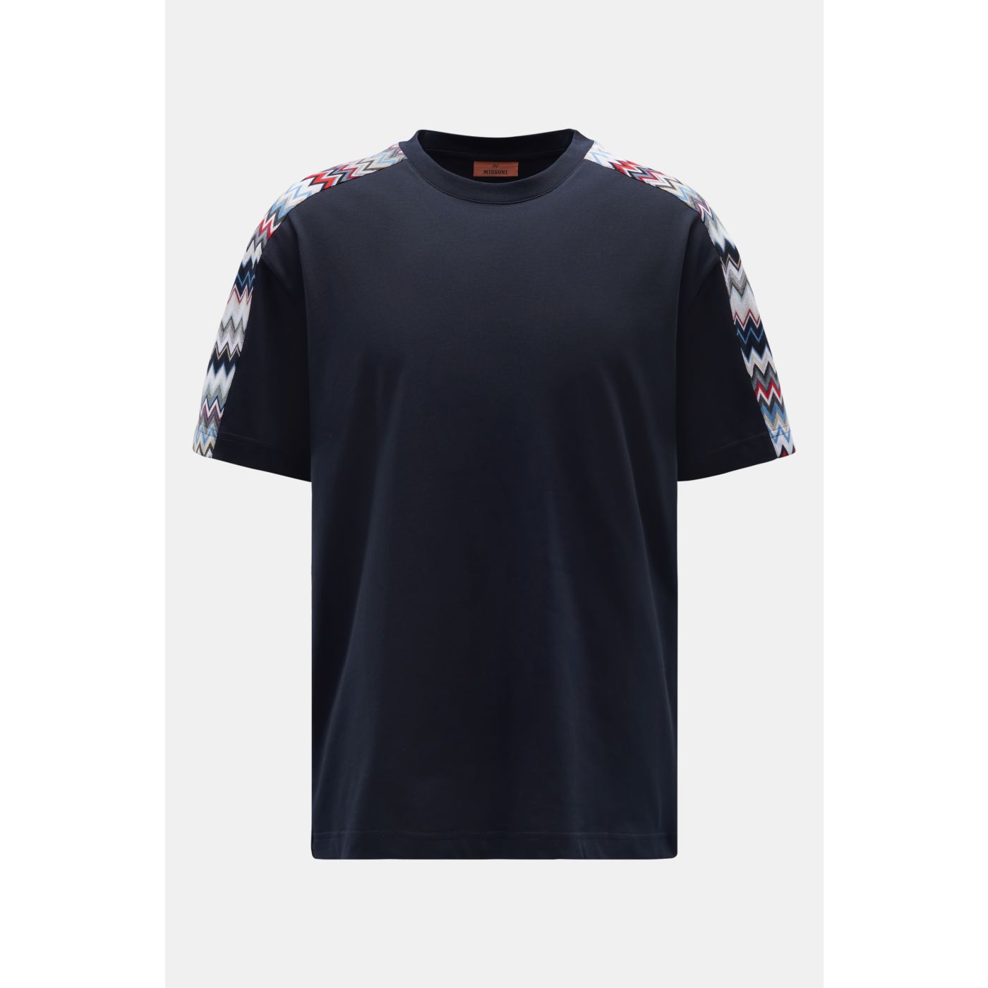 MISSONI Rundhals-T-Shirt navy gemustert | BRAUN Hamburg