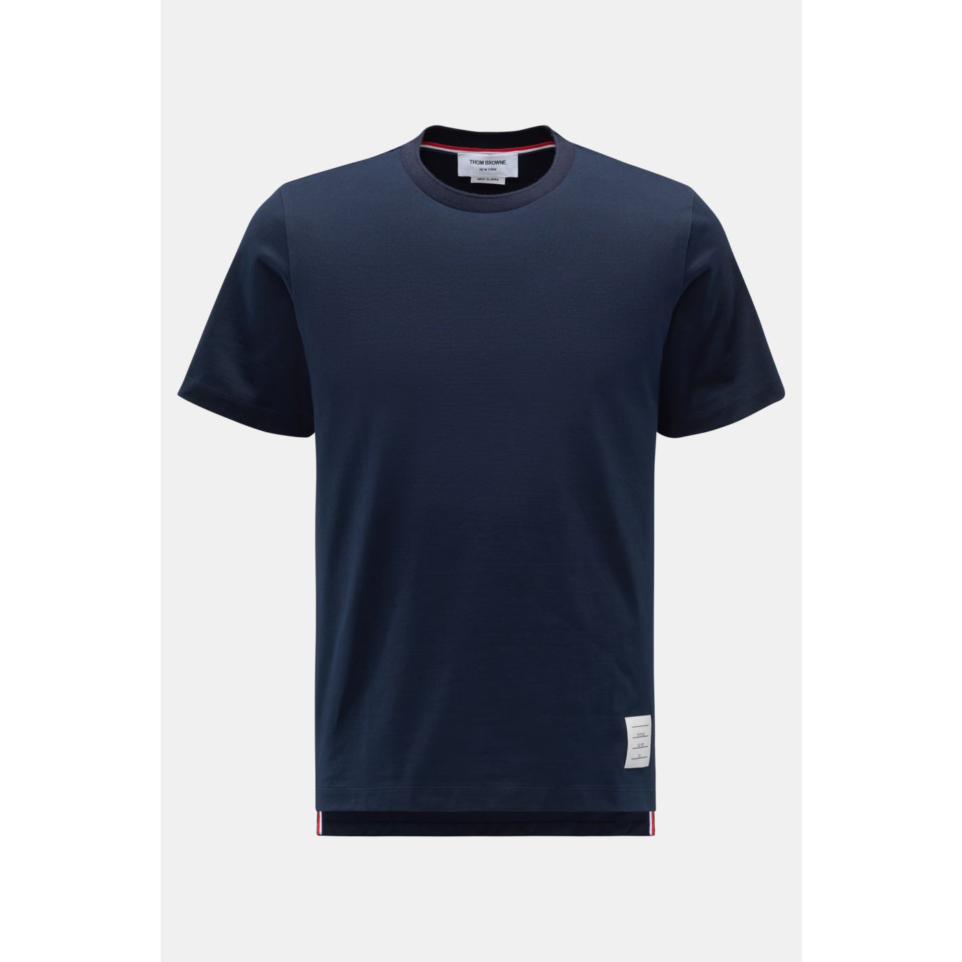 THOM BROWNE crew neck T-shirt navy | BRAUN Hamburg