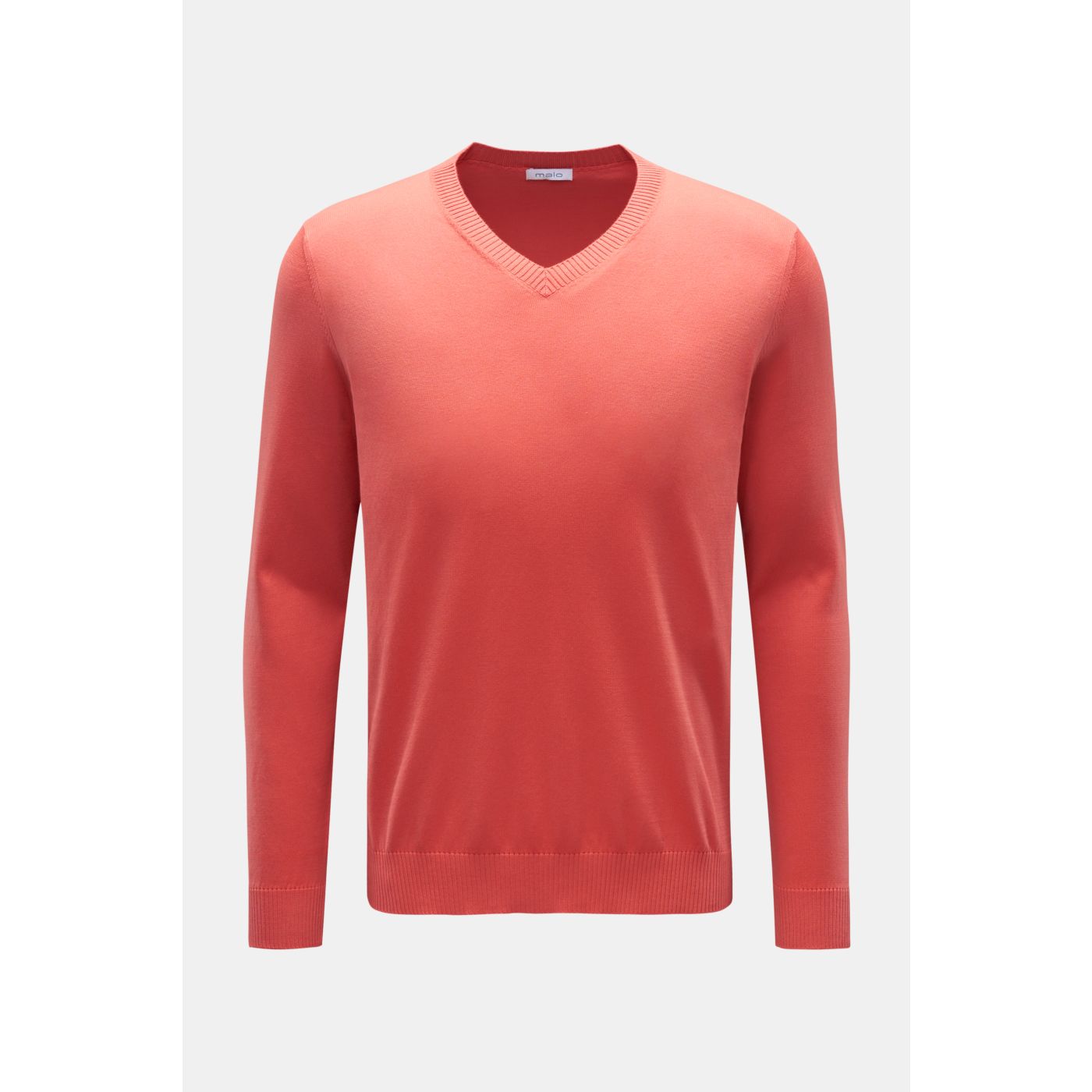 MALO Feinstrick VNeck Pullover koralle BRAUN Hamburg
