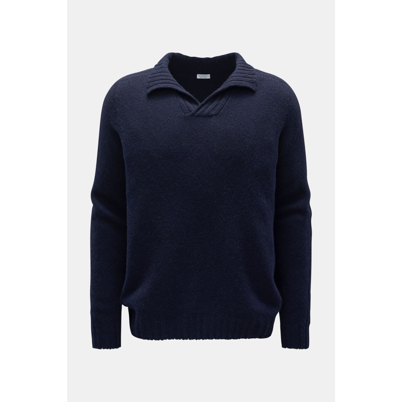 VON BRAUN cashmere half-zip jumper navy BRAUN Hamburg