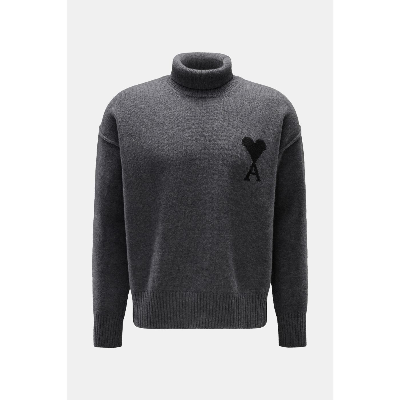 AMI PARIS turtleneck jumper dark grey | BRAUN Hamburg