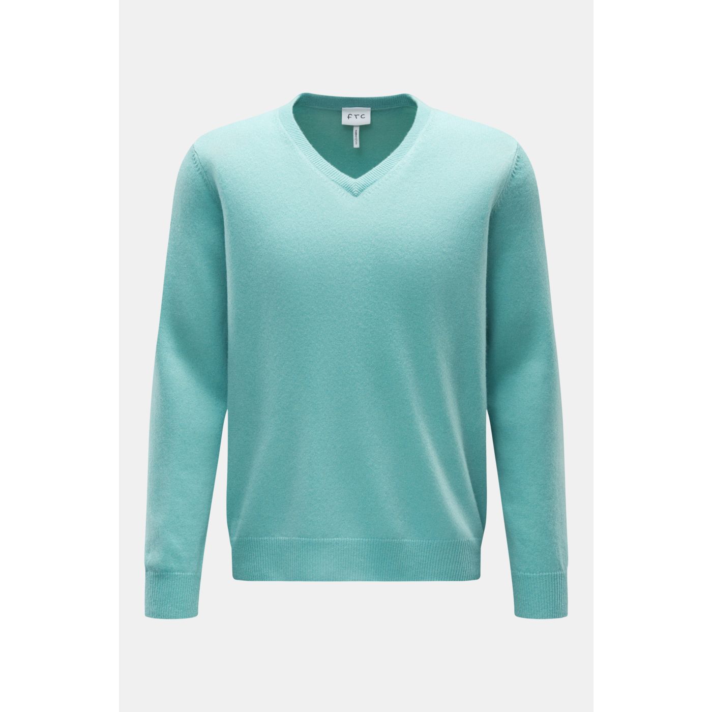 FTC Cashmere V-Neck Pullover mintgrün | BRAUN Hamburg