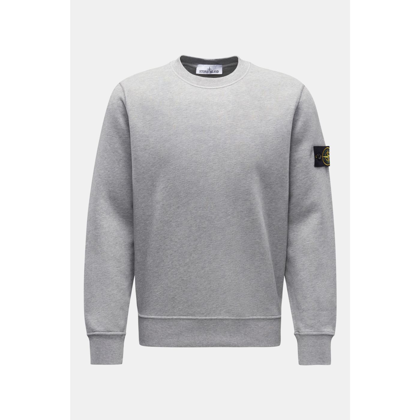 STONE ISLAND Rundhals-Sweatshirt hellgrau meliert | BRAUN Hamburg