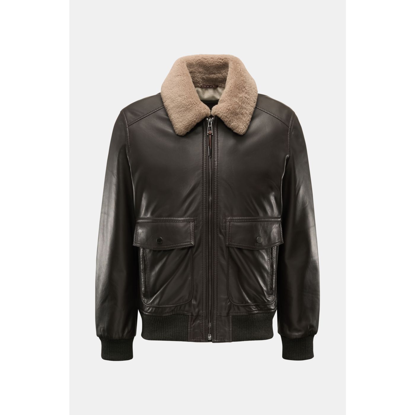 OHOTORO Leather Jacket ダークブラウン Men's Brown Biker Leather Jacket | 100% Pure Leather