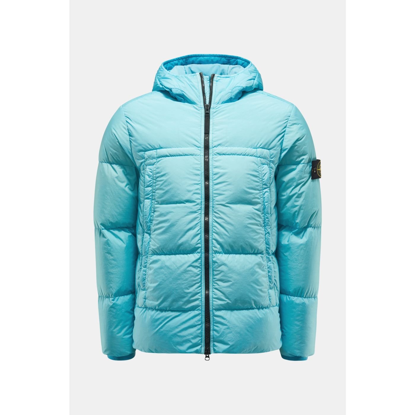 STONE ISLAND down jacket 'Garment Dyed Crinkle Reps NY Down' turquoise ...